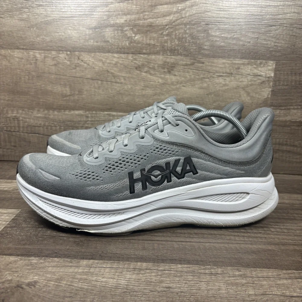 Hoka Bondi 9 Gray Mens US Size 13 EUR 48 1162011 GCTC Running Shoes